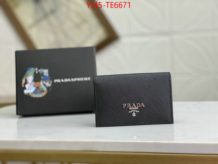 Prada Bags(4A)-Wallet,the quality replica ID: TE6671,$: 45USD