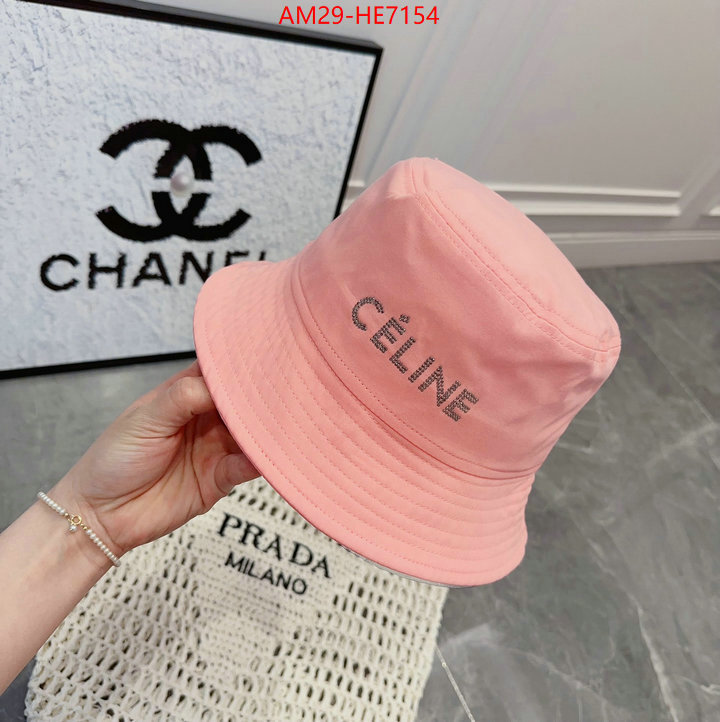 Cap (Hat)-Celine,how to find designer replica ID: HE7154,$: 29USD