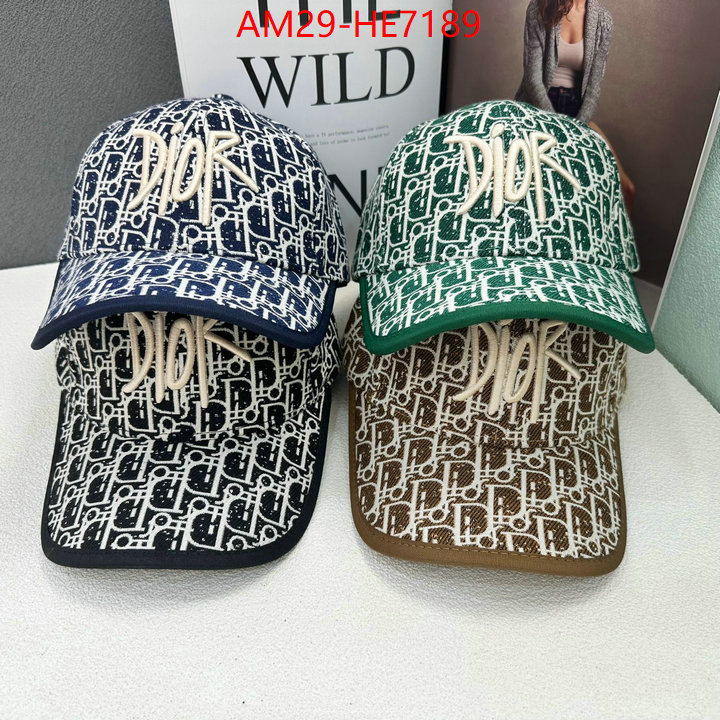 Cap (Hat)-Dior,shop cheap high quality 1:1 replica ID: HE7189,$: 29USD