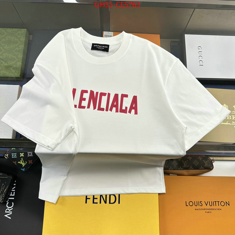 Clothing-Balenciaga,top perfect fake ID: CE5763,$: 55USD