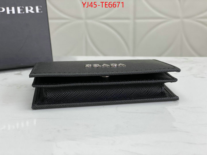 Prada Bags(4A)-Wallet,the quality replica ID: TE6671,$: 45USD