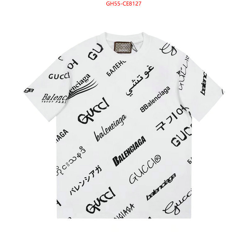 Clothing-Gucci,replica aaaaa designer ID: CE8127,$: 55USD