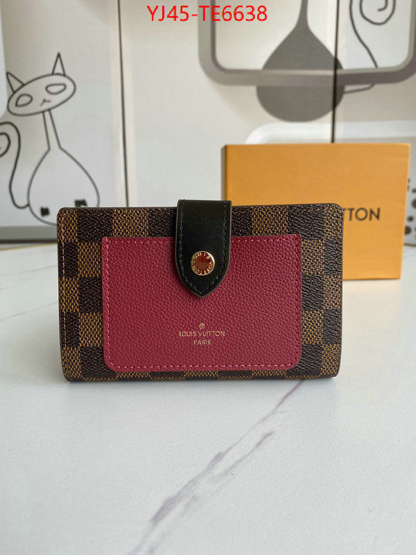 LV Bags(4A)-Wallet,best knockoff ID: TE6638,$: 45USD