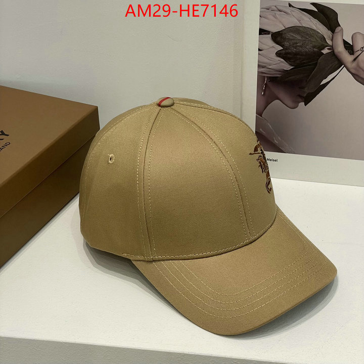 Cap (Hat)-Burberry,fake designer ID: HE7146,$: 29USD