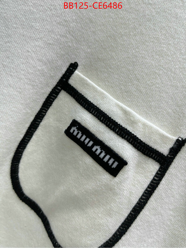 Clothing-MIU MIU,counter quality ID: CE6486,$: 125USD