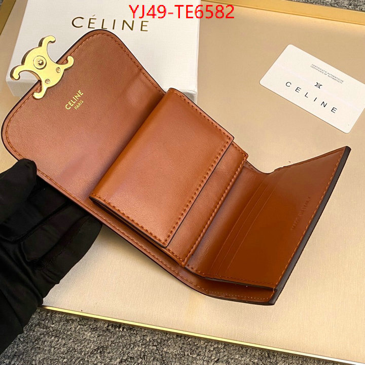 CELINE Bags(4A)-Wallet,wholesale replica ID: TE6582,$: 49USD