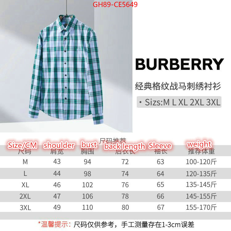 Clothing-Burberry,cheap ID: CE5649,$: 89USD