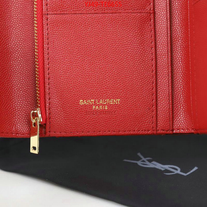 YSL Bag(4A)-Wallet-,replica best ID: TE6655,$: 49USD