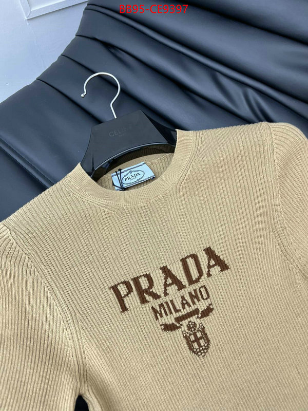 Clothing-Prada,2023 perfect replica designer ID: CE9397,$: 95USD