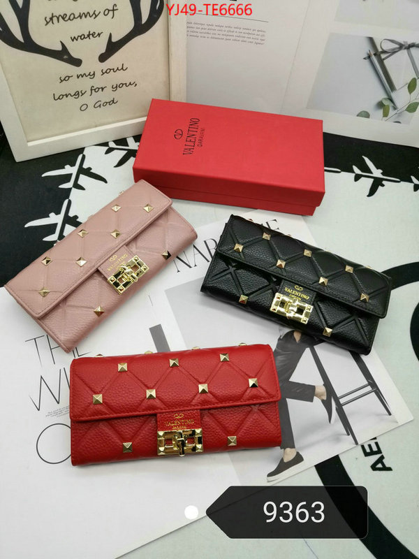 Valentino Bags(4A)-Wallet,counter quality ID: TE6666,$: 49USD