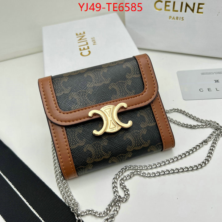 CELINE Bags(4A)-Wallet,practical and versatile replica designer ID: TE6585,$: 49USD