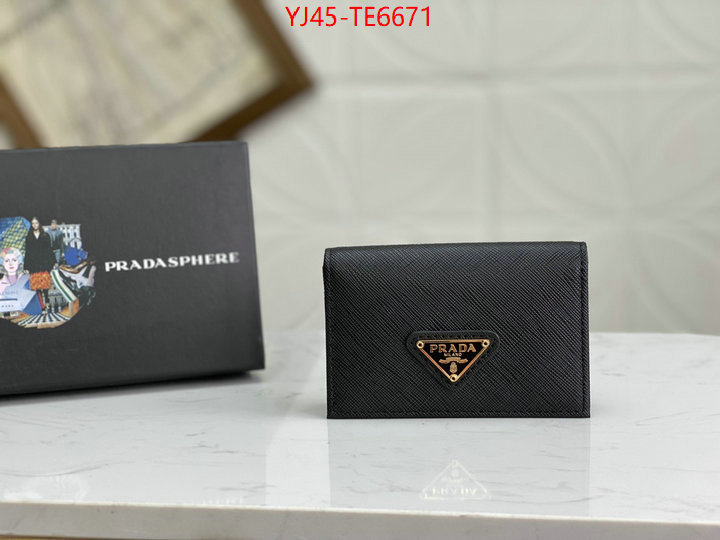 Prada Bags(4A)-Wallet,the quality replica ID: TE6671,$: 45USD