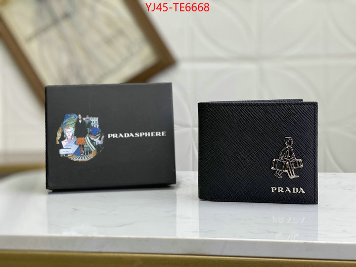 Prada Bags(4A)-Wallet,where to find the best replicas ID: TE6668,$: 45USD