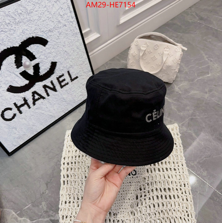 Cap (Hat)-Celine,how to find designer replica ID: HE7154,$: 29USD