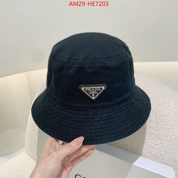 Cap (Hat)-Prada,where to buy replicas ID: HE7203,$: 29USD