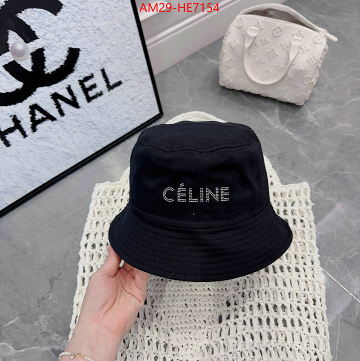 Cap (Hat)-Celine,how to find designer replica ID: HE7154,$: 29USD