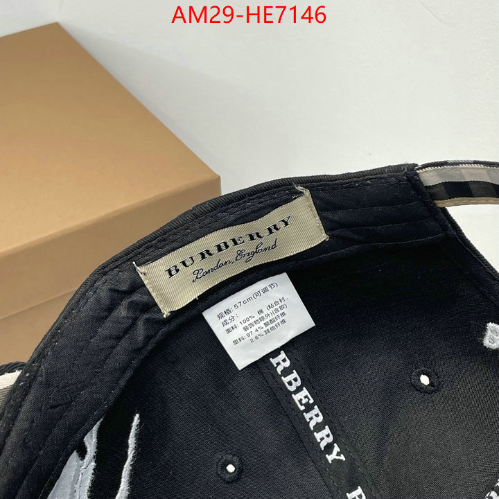 Cap (Hat)-Burberry,fake designer ID: HE7146,$: 29USD