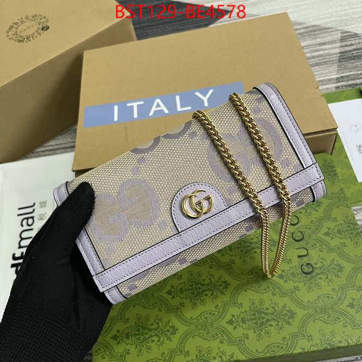 Gucci Bags(TOP)-Diagonal-,wholesale designer shop ID: BE4578,$: 129USD