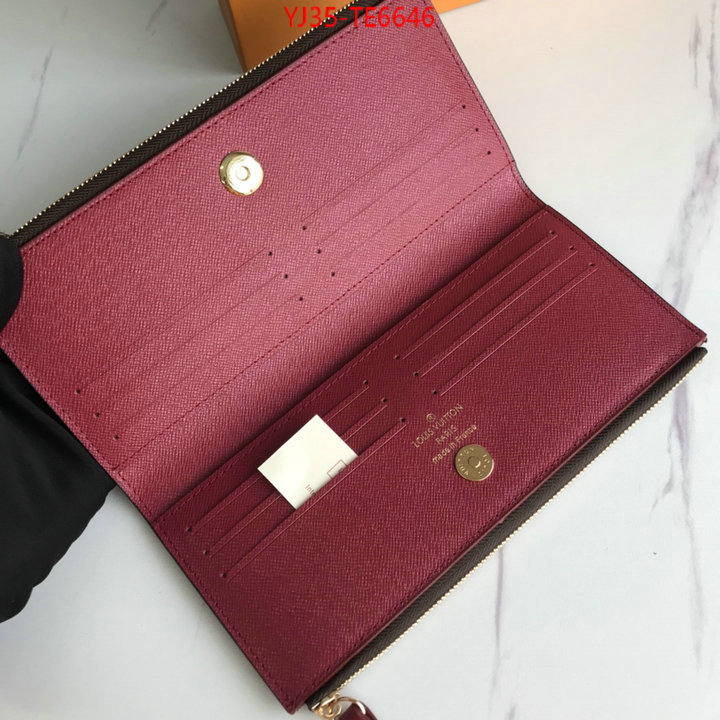 LV Bags(4A)-Wallet,quality replica ID: TE6646,$: 35USD