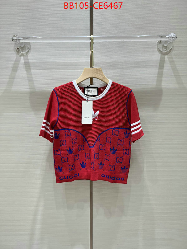 Clothing-Gucci,replica 2023 perfect luxury ID: CE6467,$: 105USD