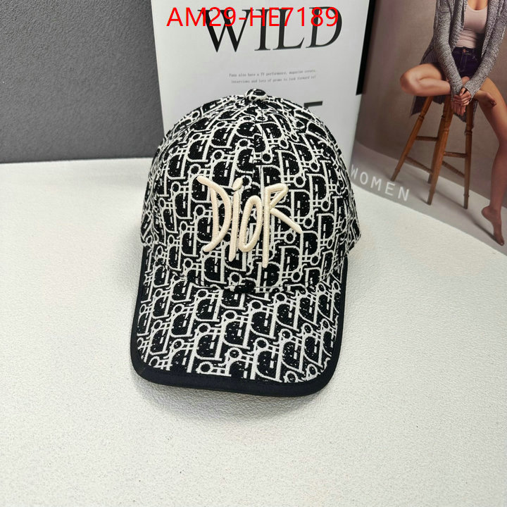 Cap (Hat)-Dior,shop cheap high quality 1:1 replica ID: HE7189,$: 29USD