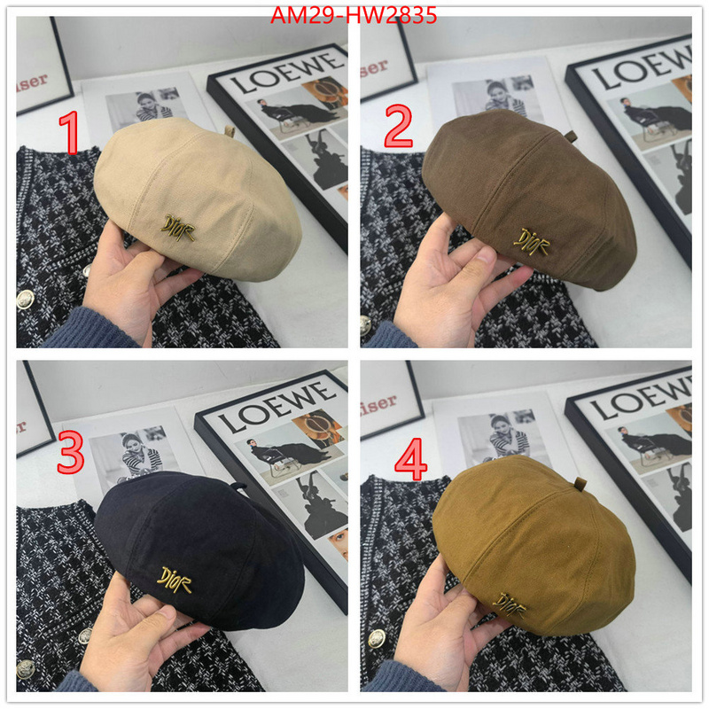 Cap (Hat)-Dior,top quality fake ID: HW2835,$: 29USD