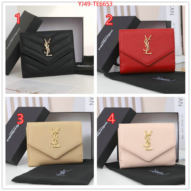 YSL Bag(4A)-Wallet-,high quality aaaaa replica ID: TE6653,$: 49USD