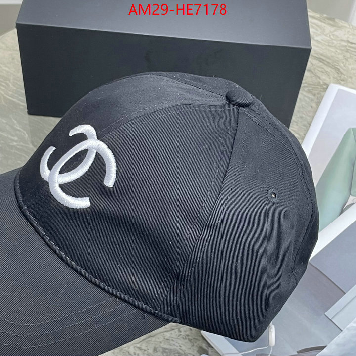 Cap (Hat)-Chanel,aaaaa replica designer ID: HE7178,$: 29USD