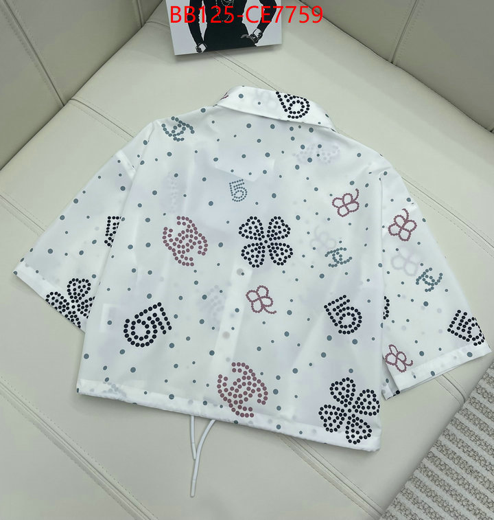 Clothing-Chanel,aaaaa replica ID: CE7759,$: 125USD