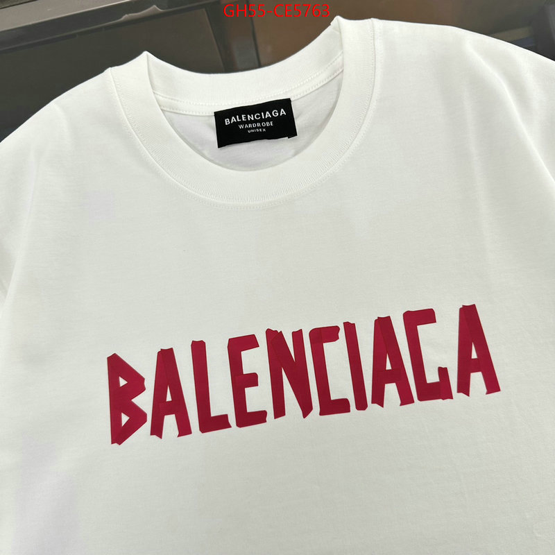 Clothing-Balenciaga,top perfect fake ID: CE5763,$: 55USD