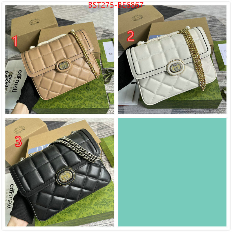 Gucci Bags(TOP)-Diagonal-,2023 replica ID: BE6867,$: 275USD