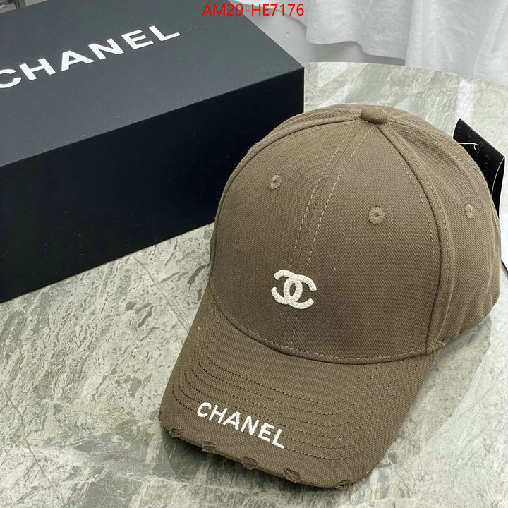 Cap (Hat)-Chanel,mirror copy luxury ID: HE7176,$: 29USD