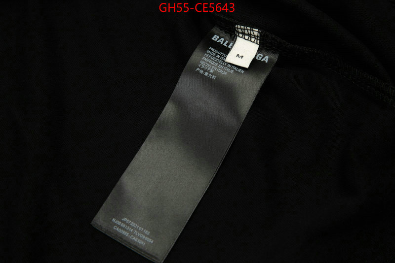 Clothing-Balenciaga,fake ID: CE5643,$: 55USD