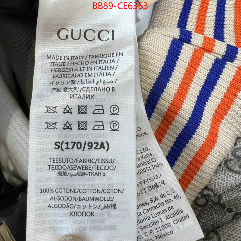 Clothing-Gucci,how to buy replica shop ID: CE6363,$: 89USD