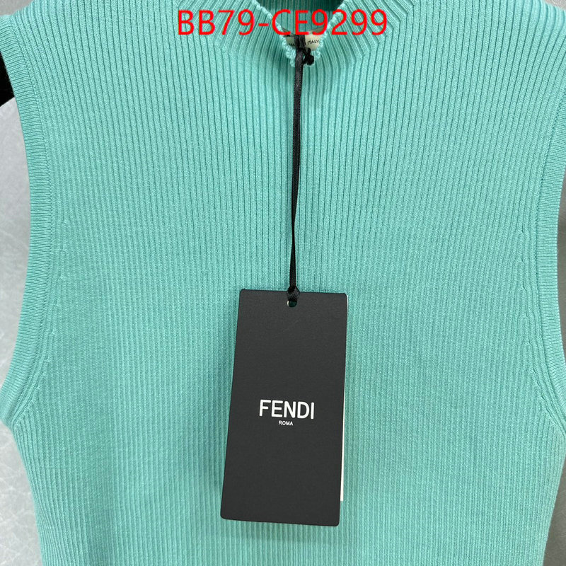 Clothing-Fendi,wholesale replica shop ID: CE9299,$: 79USD