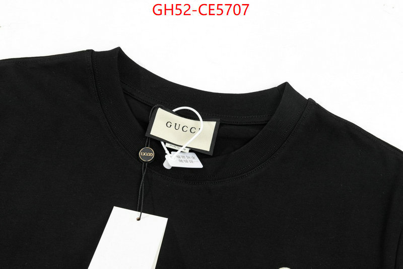 Clothing-Gucci,high quality 1:1 replica ID: CE5707,$: 52USD