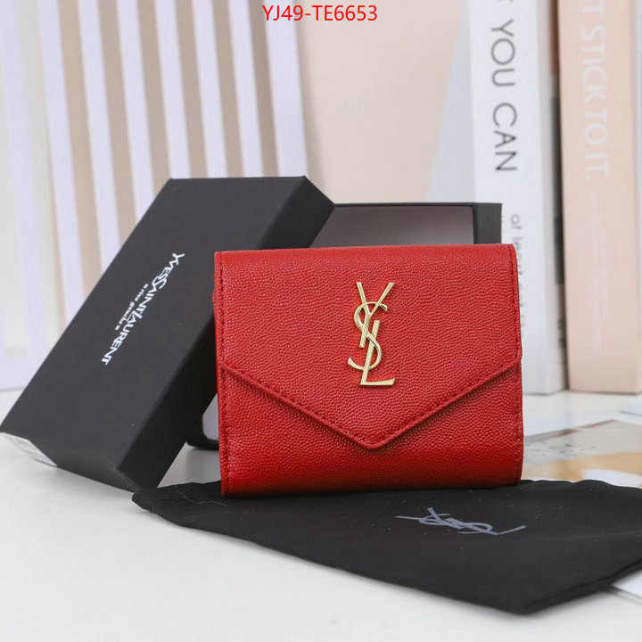 YSL Bag(4A)-Wallet-,high quality aaaaa replica ID: TE6653,$: 49USD