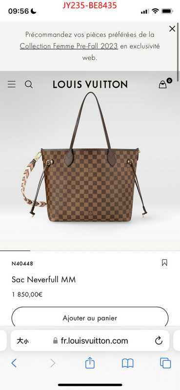 LV Bags(TOP)-Neverfull-,quality replica ID: BE8435,$: 235USD