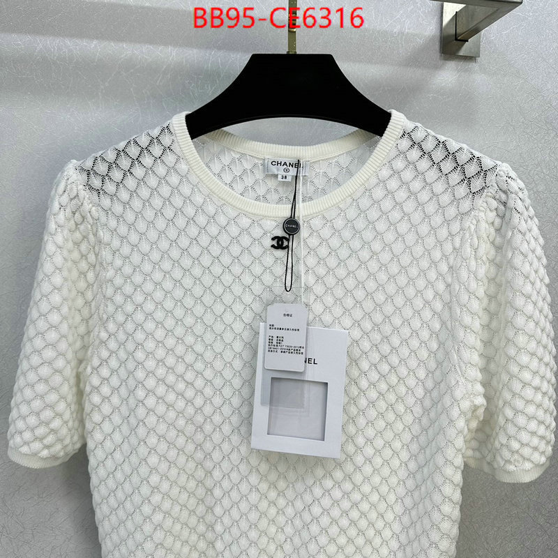 Clothing-Chanel,where to buy ID: CE6316,$: 95USD