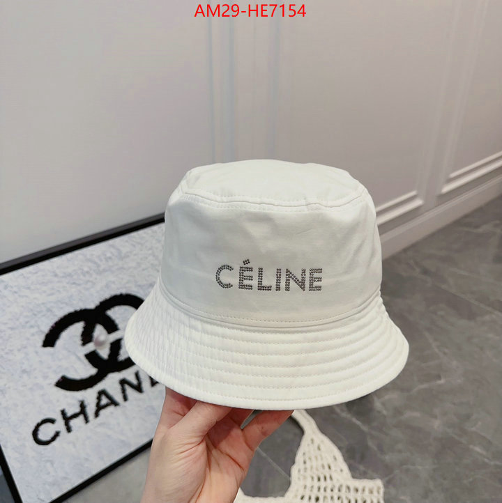 Cap (Hat)-Celine,how to find designer replica ID: HE7154,$: 29USD