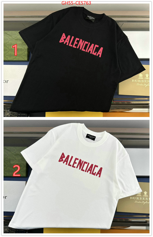 Clothing-Balenciaga,top perfect fake ID: CE5763,$: 55USD