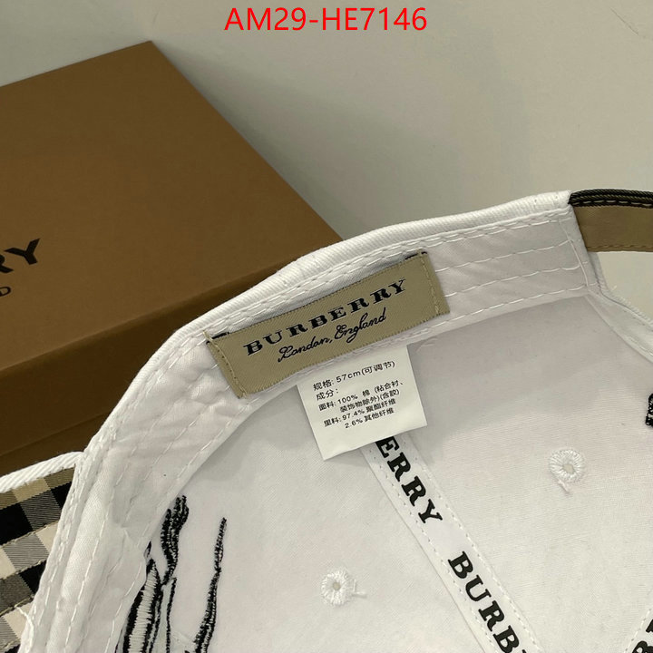 Cap (Hat)-Burberry,fake designer ID: HE7146,$: 29USD