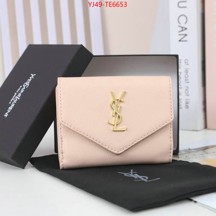 YSL Bag(4A)-Wallet-,high quality aaaaa replica ID: TE6653,$: 49USD