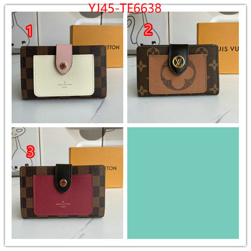 LV Bags(4A)-Wallet,best knockoff ID: TE6638,$: 45USD