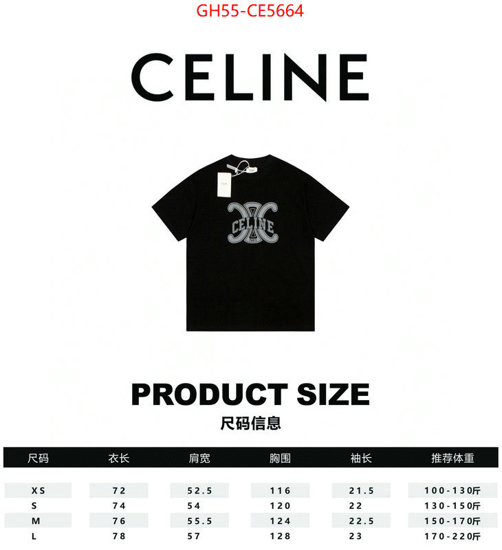 Clothing-Celine,mirror copy luxury ID: CE5664,$: 55USD