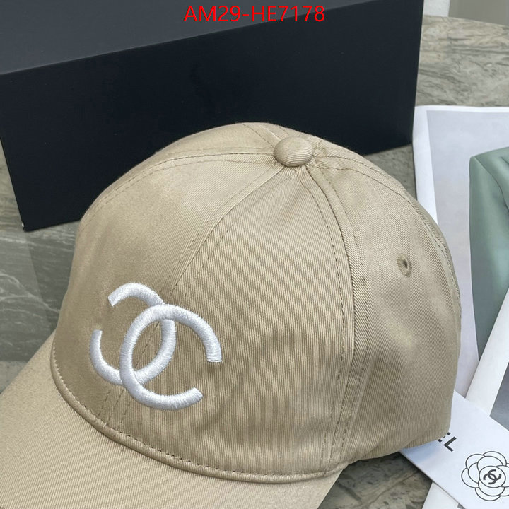 Cap (Hat)-Chanel,aaaaa replica designer ID: HE7178,$: 29USD