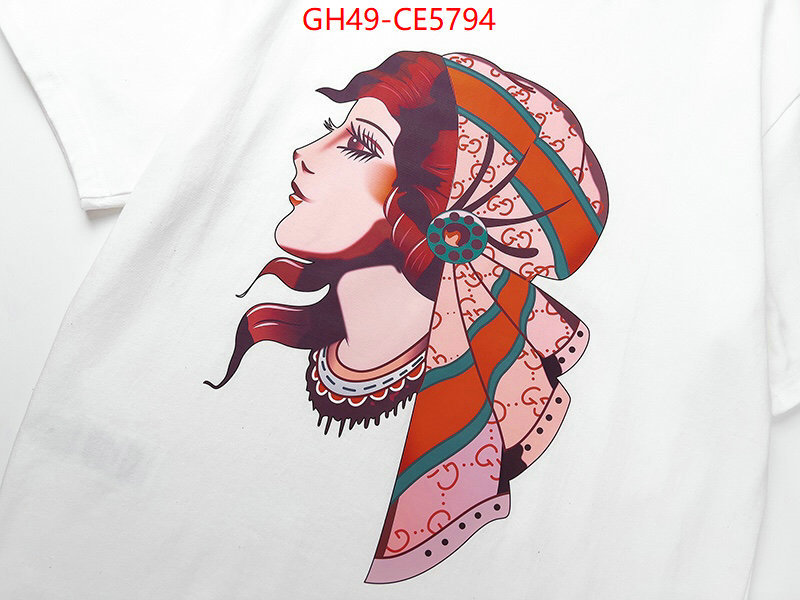 Clothing-Gucci,what is top quality replica ID: CE5794,$: 49USD