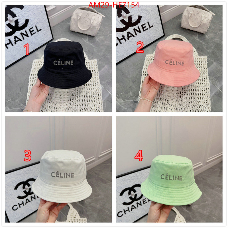 Cap (Hat)-Celine,how to find designer replica ID: HE7154,$: 29USD