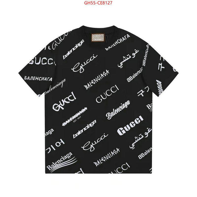 Clothing-Gucci,replica aaaaa designer ID: CE8127,$: 55USD