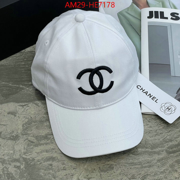 Cap (Hat)-Chanel,aaaaa replica designer ID: HE7178,$: 29USD
